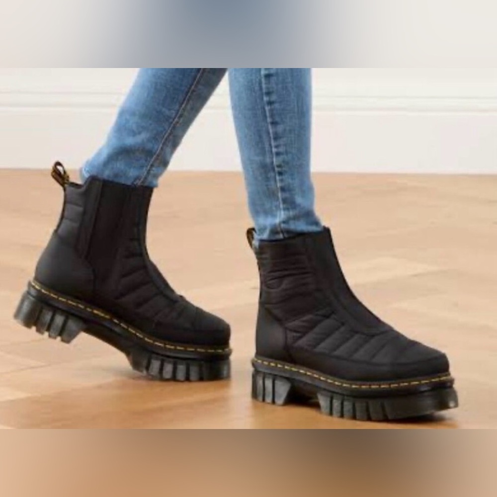 Dr. Martens Black Quilted Winter Boots